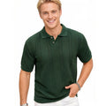 Riviera Textured Knit Polo in green