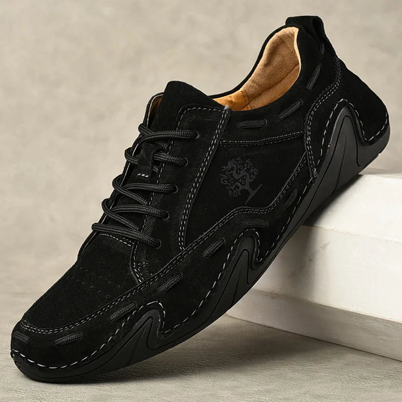 Marlow Suede Driving Shoe in black